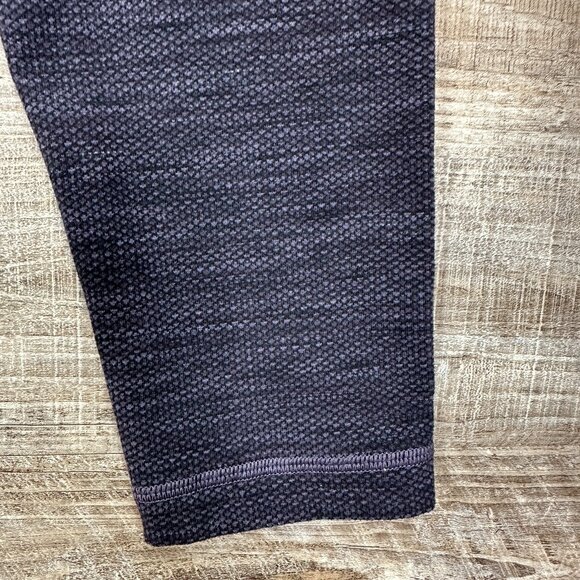 Lululemon Wunder Under Pant Roll Down Diamond Jacquard Space Dye Black Nightfall - Picture 4 of 8